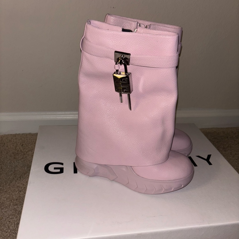 Givenchy Pink Heeled Boots with Sleek Design